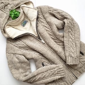 Laundromat Shannon Wool Fleece Cable Knit Hoodie